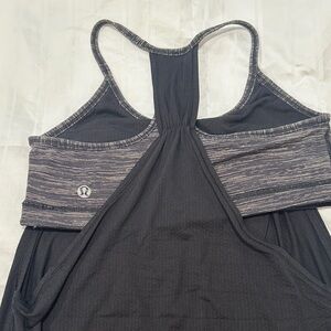 lululemon athletica Black and Heathered Gray Racerback Tank